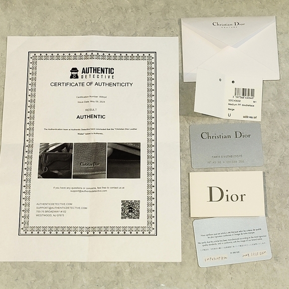 NEW CHRISTIAN DIOR MEDIUM SADDLE BI-FOLD WALLET WITH CD CHARM FULL INCLUSION COA - Picture 16 of 16